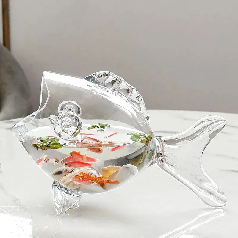 Fish-shaped Decorative Glass Ornaments Decorate Hydroponic Flowers Home Living Room Bedroom - Bellarte Enchanté Fish-shaped Decorative Glass Ornaments Decorate Hydroponic Flowers Home Living Room Bedroom